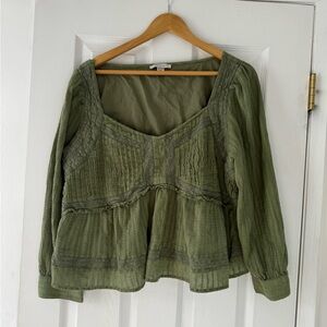 American Eagle Outfitters Sage Green Blouse